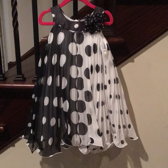 Bonnie Jean Other - Black and white polka dot dress